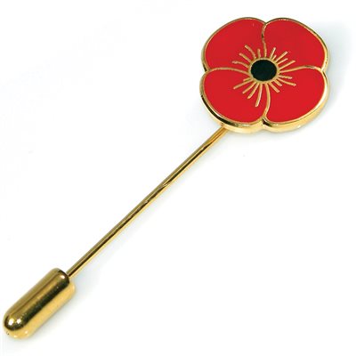 SCARF PIN WITH POPPY