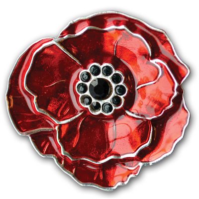 buy enamel poppy brooch