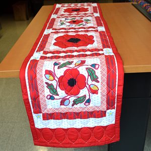 POPPY QUILTED TABLE RUNNER 13" X 72"