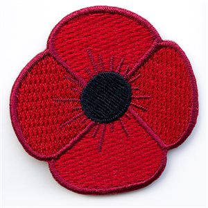POPPY PATCH WITH HOOK BACKING