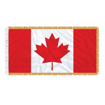 FLAG CANADA 6' X 3' SLEEVED & FRINGED