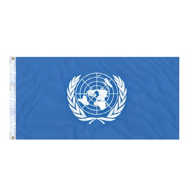 DRAPEAU NATIONS UNIES 6'X3' OEILLETS (2)