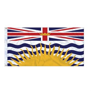 FLAG BRITISH COLIMBIA 6' X 3' GROMMET (2)