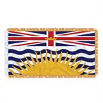 FLAG BRITISH COLUMBIA 54" X 27" SLEEVED & FRINGED