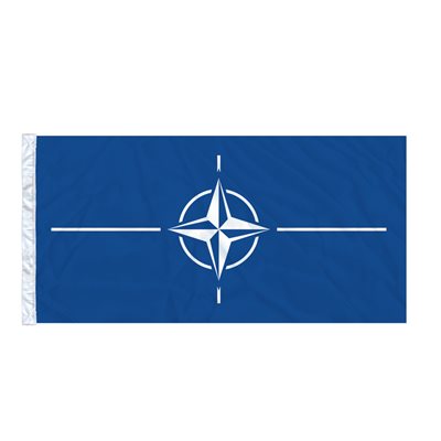 DRAPEAU OTAN 6'X3' AVEC MANCHON