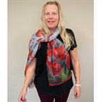 FOULARD VITRAIL DE COQUELICOTS