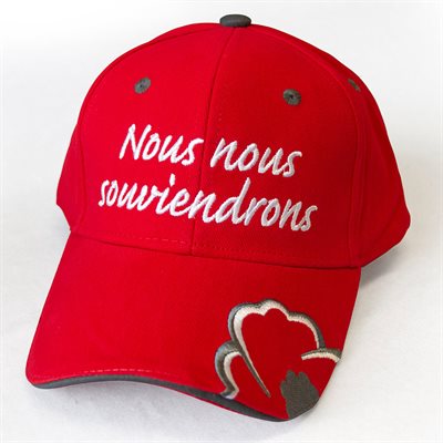 BALL CAP NOUS NOUS SOUVIENDRONS RED