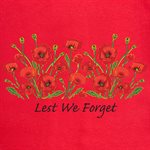 TEE-SHIRT FEMMES ROUGE COQUELICOT « LEST WE FORGET » GRAND