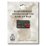 ÉPINGLETTE DE REVERS KOREAN WAR (ANGLAIS)